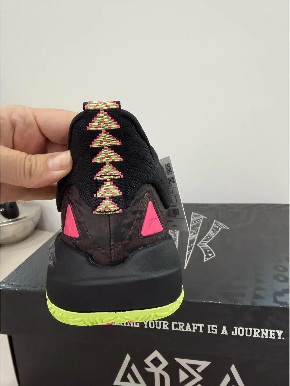 ANTA KAI 1 Speed Men Basketball Shoes Greg Irving Edition Black/Neon Green US 8